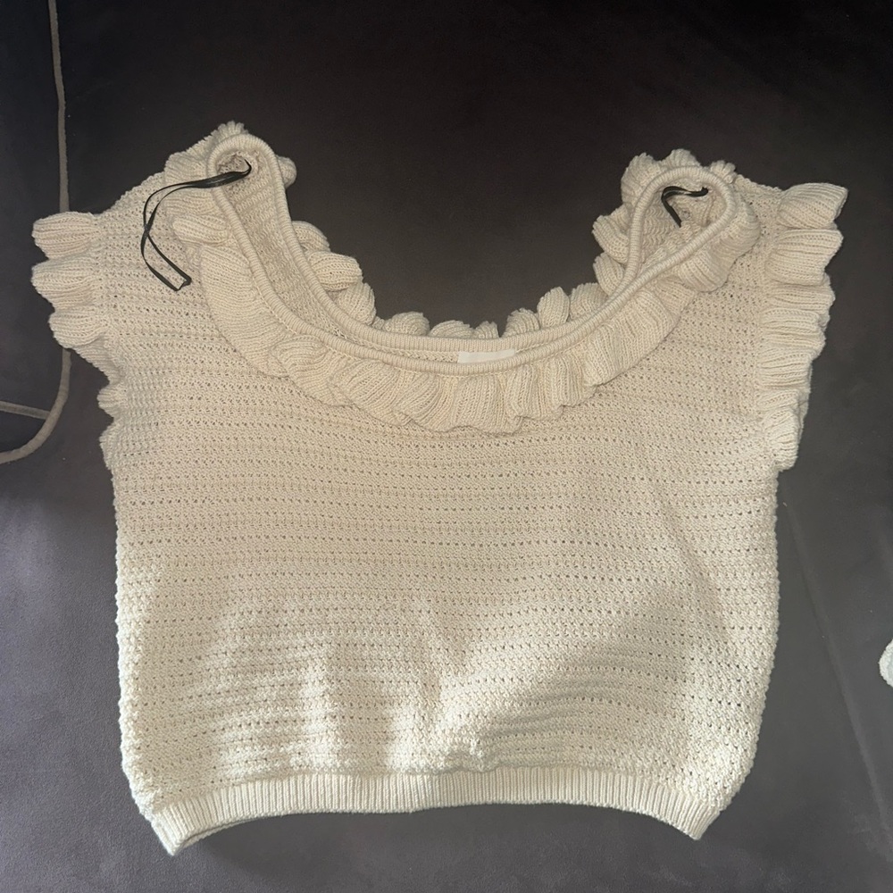 Cream crochet top